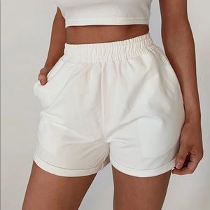 Meshki Tahlia Loopback Shorts White